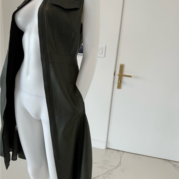 Bcbgmaxazria Allexandria Cocktail Dress Faux Leather Sleeveless XXS - Picture 6 of 9